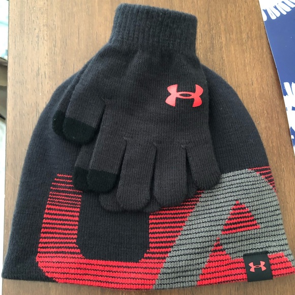 under armour winter hats and gloves